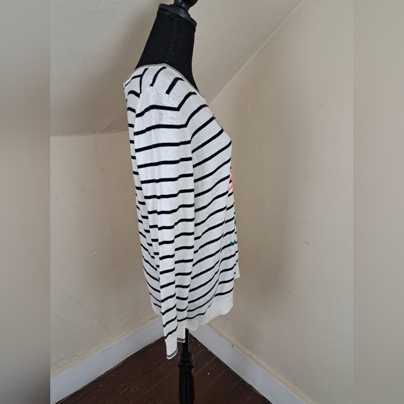 Talbots Sequins “Hello” in Different Languages Stripe Sweater Size X(2X) - Picture 3 of 11